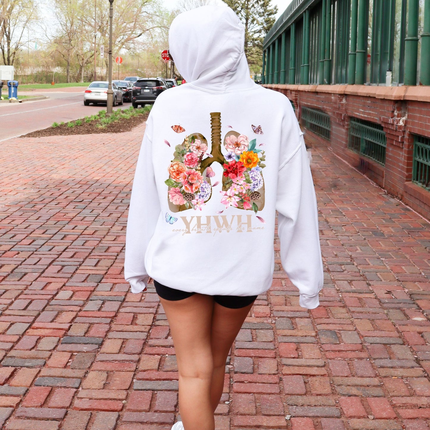 YHWH Floral Hoodie