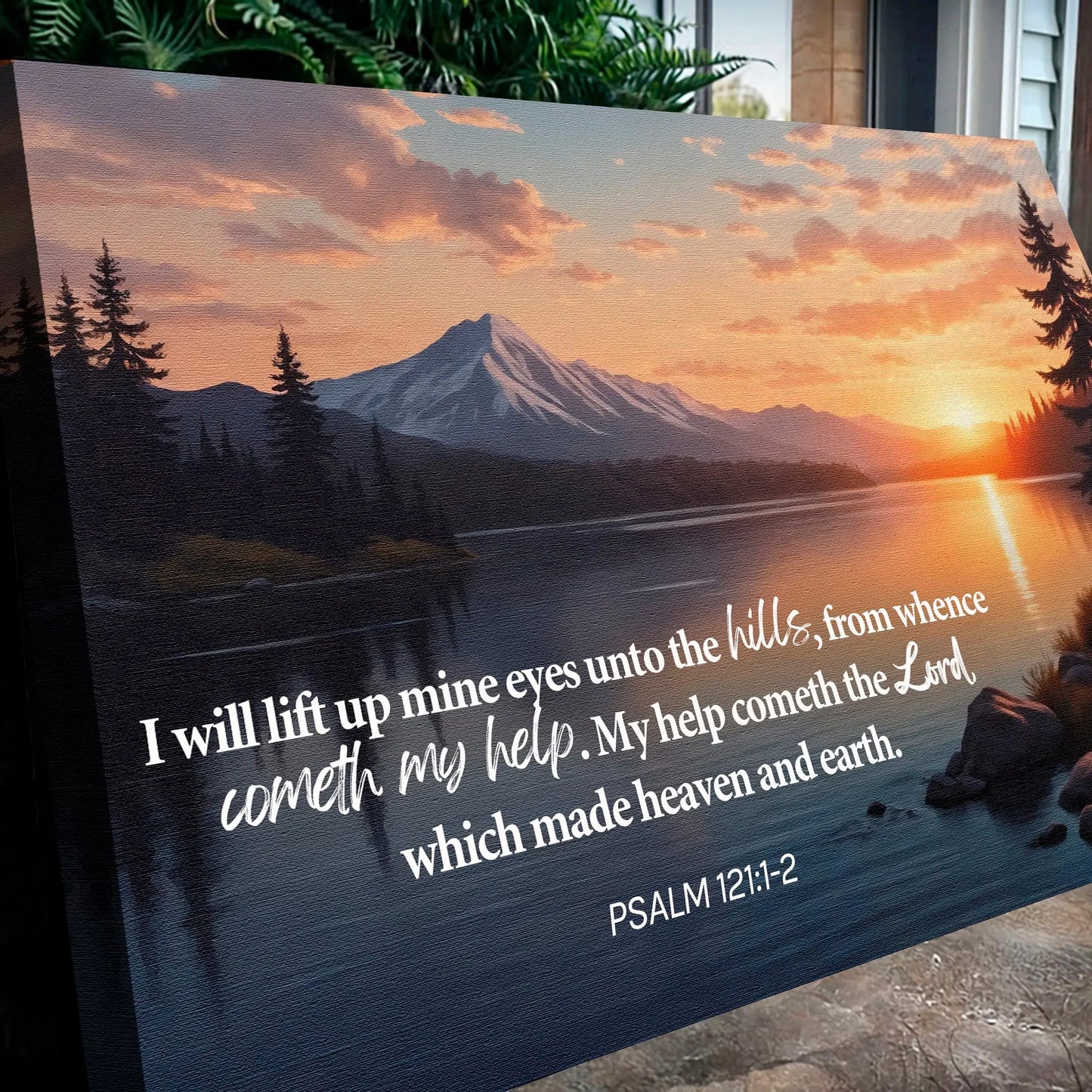 Psalm 121:1-2 - A Song Of Ascents Faith Wall Sign Tailored Canvases