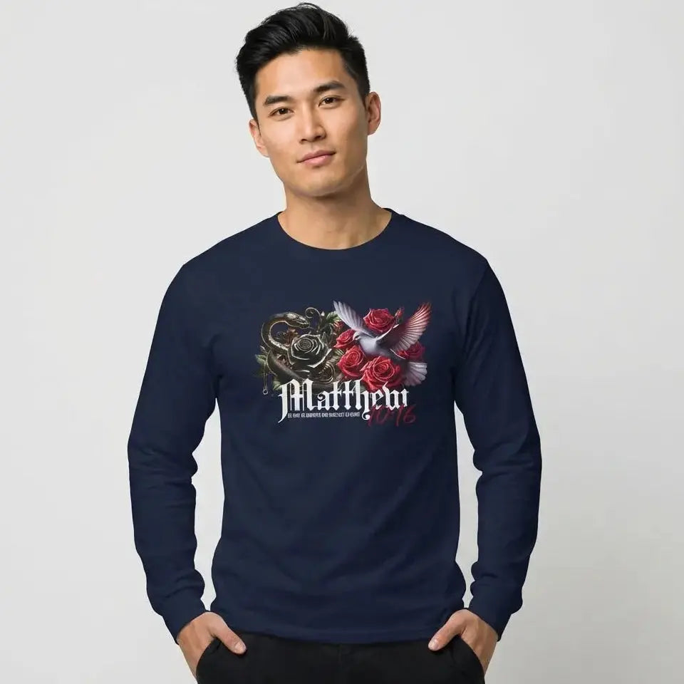 "Dove and Serpent" Long Sleeve Tee Romans116 Christian Apparel