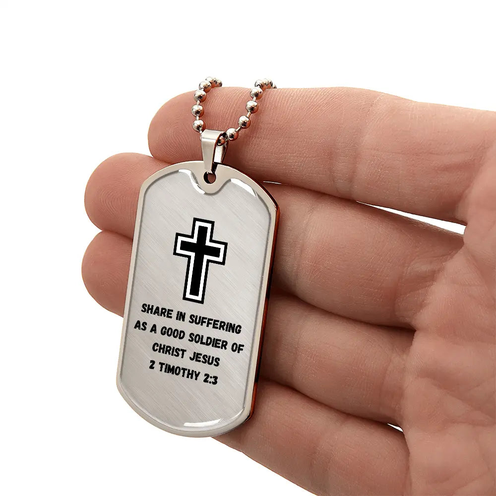 Soldier for Jesus Dog Tag (Customizable) ShineOn Fulfillment