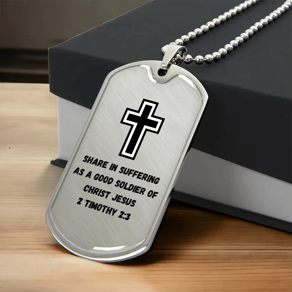 Soldier for Jesus Dog Tag (Customizable) ShineOn Fulfillment