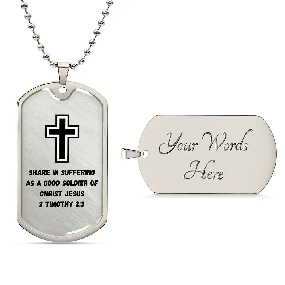 Soldier for Jesus Dog Tag (Customizable) ShineOn Fulfillment