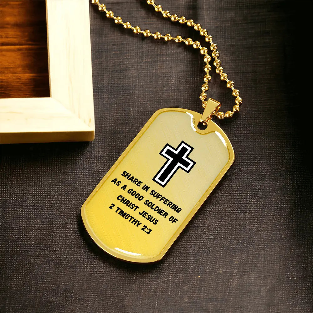 Soldier for Jesus Dog Tag (Customizable) ShineOn Fulfillment