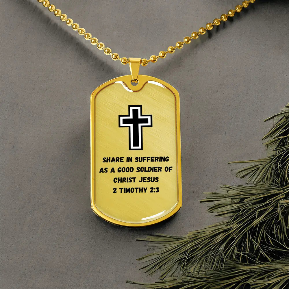 Soldier for Jesus Dog Tag (Customizable) ShineOn Fulfillment