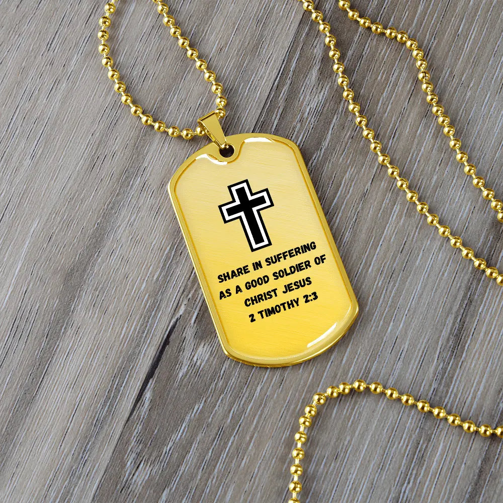 Soldier for Jesus Dog Tag (Customizable) ShineOn Fulfillment