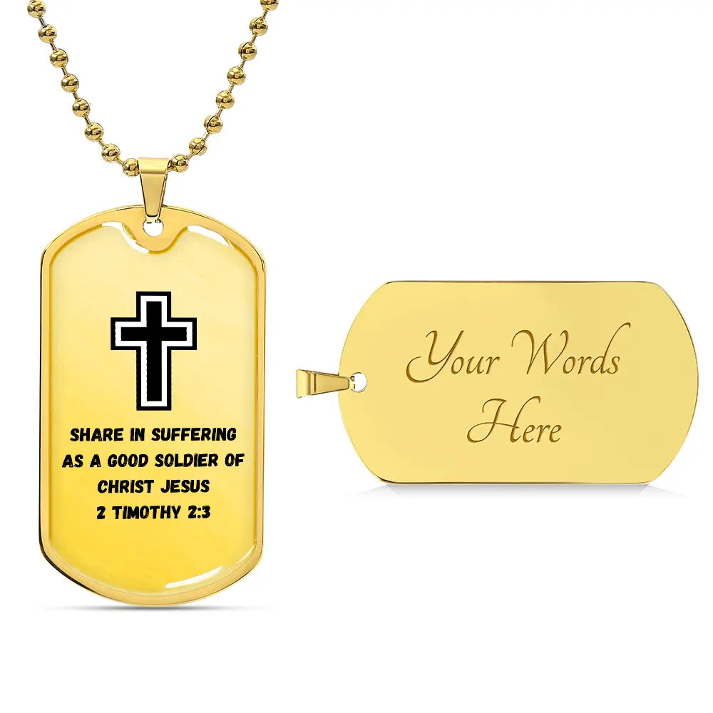 Soldier for Jesus Dog Tag (Customizable) ShineOn Fulfillment