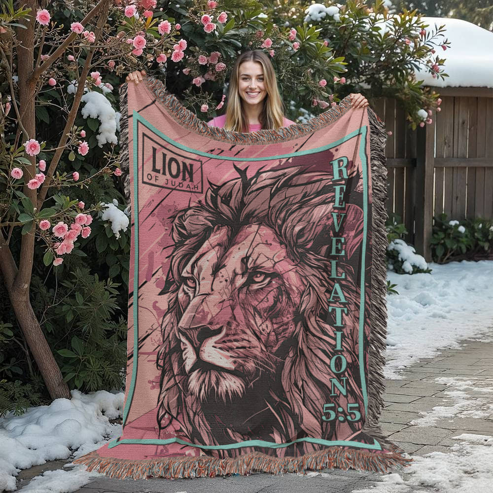 Lion Of Judah Heirloom Woven Blanket