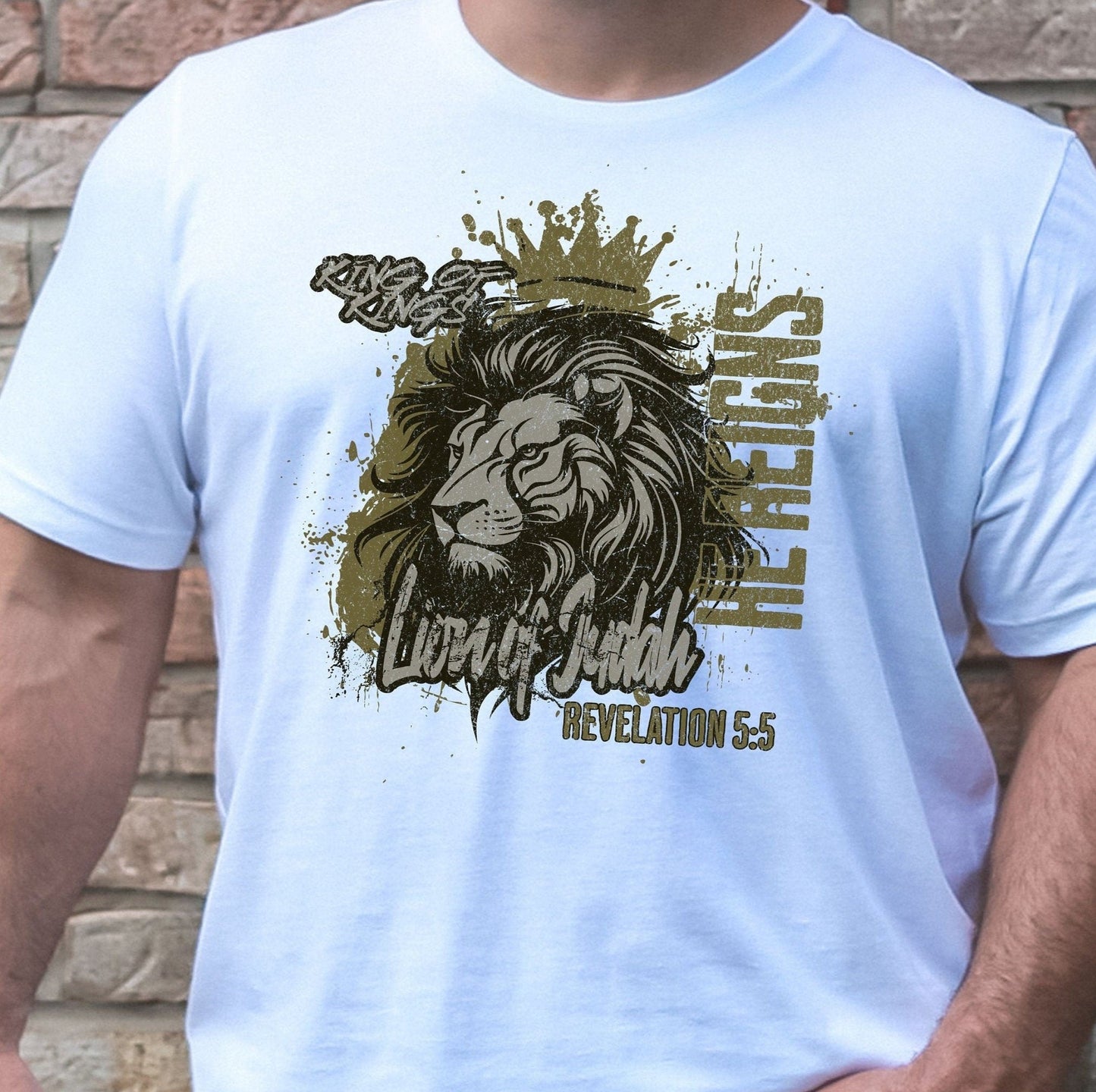 Bible Verse T Shirt, Lion of Judah, Christian shirt for men, Christian apparel, Christian Gift, Religious Shirt, Faith Shirt, Mens Jesus tee