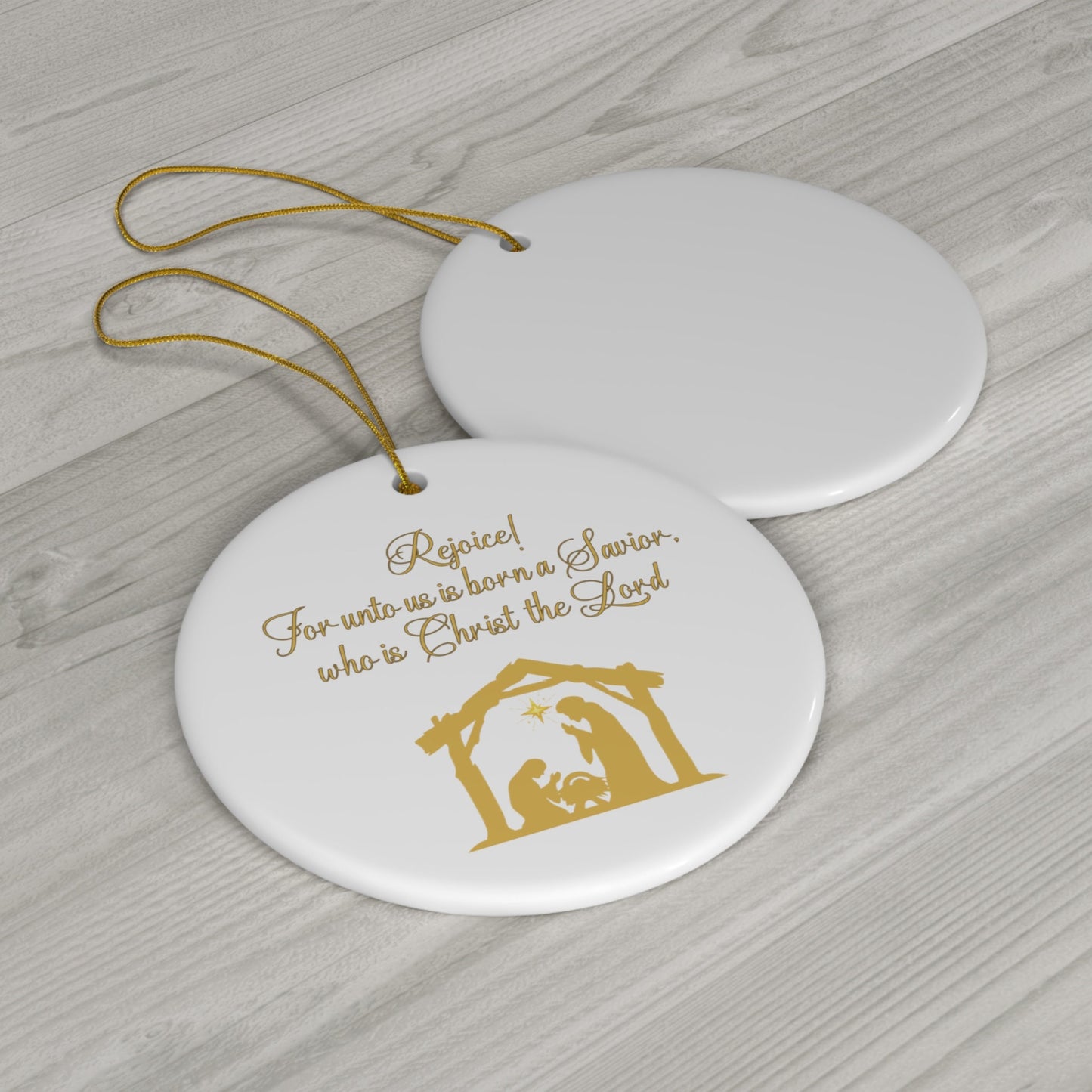 Nativity Ornament, Jesus Ornament, Christian tree Ornament, Joy to the world, Religious Ornaments, Christmas Tree Ornament Gift, Baby Jesus