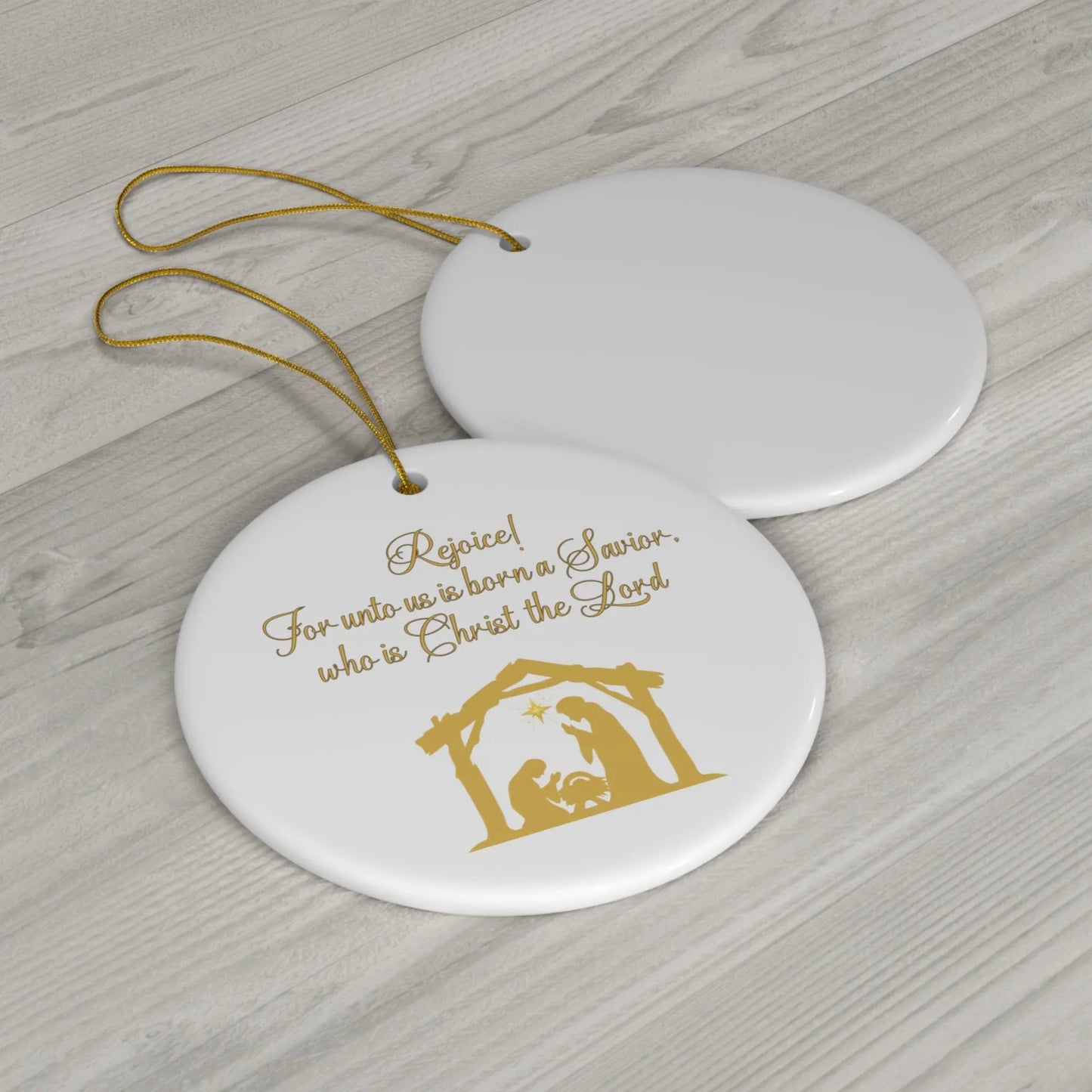 Nativity Ornament, Jesus Ornament, Christian tree Ornament, Joy to the world, Religious Ornaments, Christmas Tree Ornament Gift, Baby Jesus