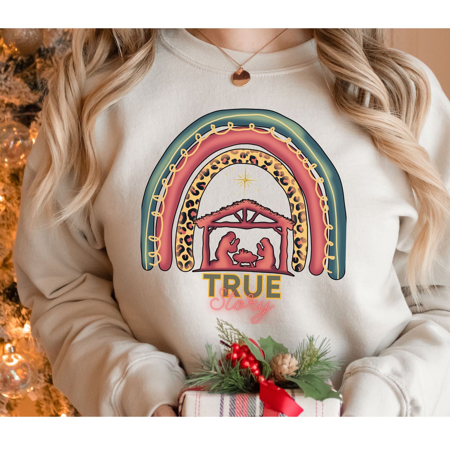 Christmas Nativity Sweatshirt, True Story Faith Based Christmas Sweatshirt, Nativity Story Shirt, Jesus is the reason , Christian Christmas