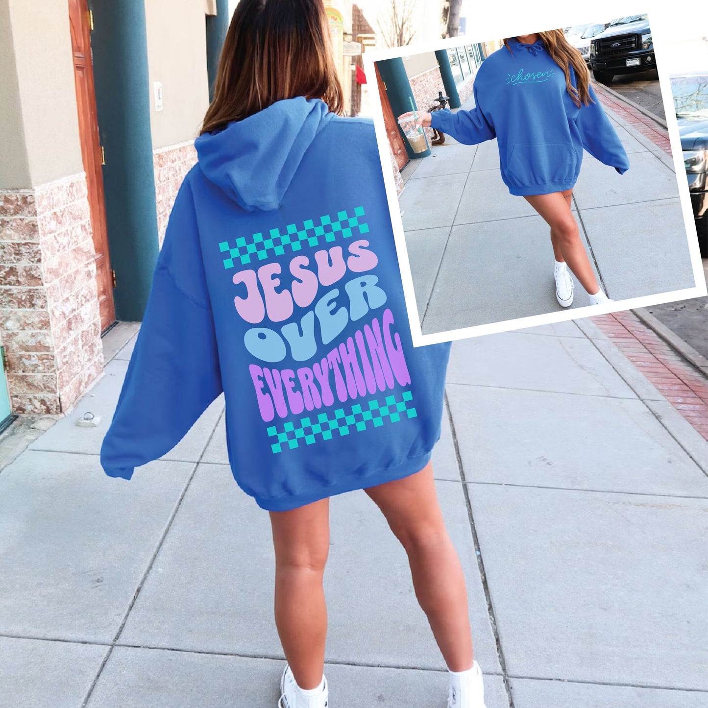 Jesus Hoodie, Boho Christian Hoodie, Faith Hoodie, religious Hoodie, Bible Verse Hoodie, church hoodie, Jesus Christ Hoodie, Chosen Hoodie