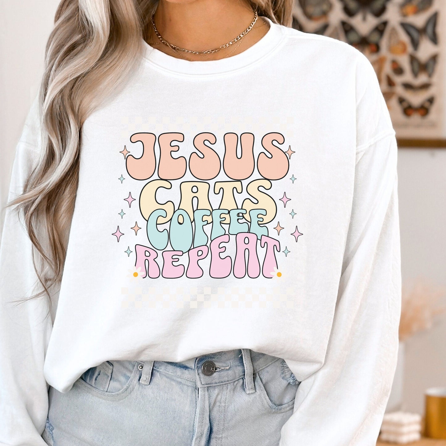Christian Cat Mom, Cute Cat Sweatshirt, christian cat, cat mom apparel, in my cat mom era, Cat Lovers Sweatshirt, Cat Mom Sweatshirt