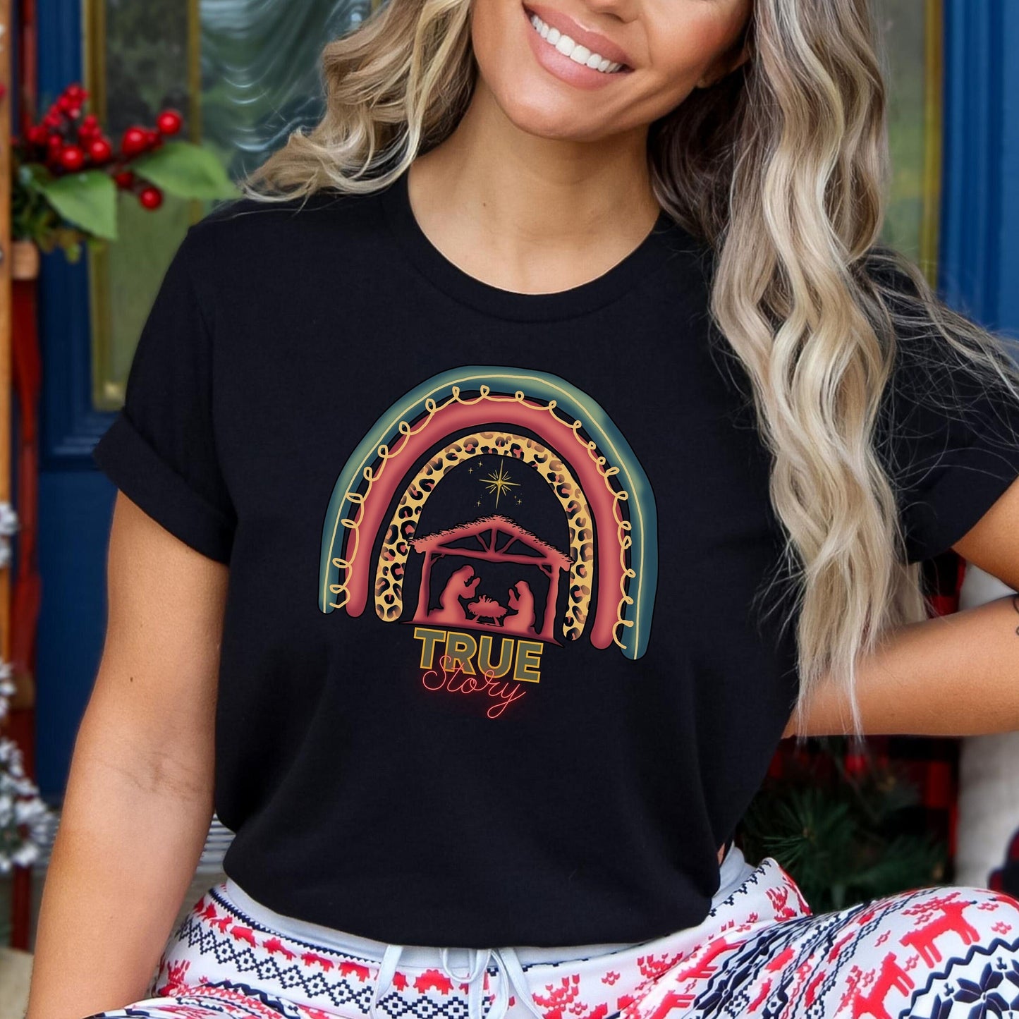 True Story Nativity Shirt, True Story Faith Based Christmas Sweatshirt, Nativity scene Story Shirt, Jesus is the reason, Manger Scene Shirt