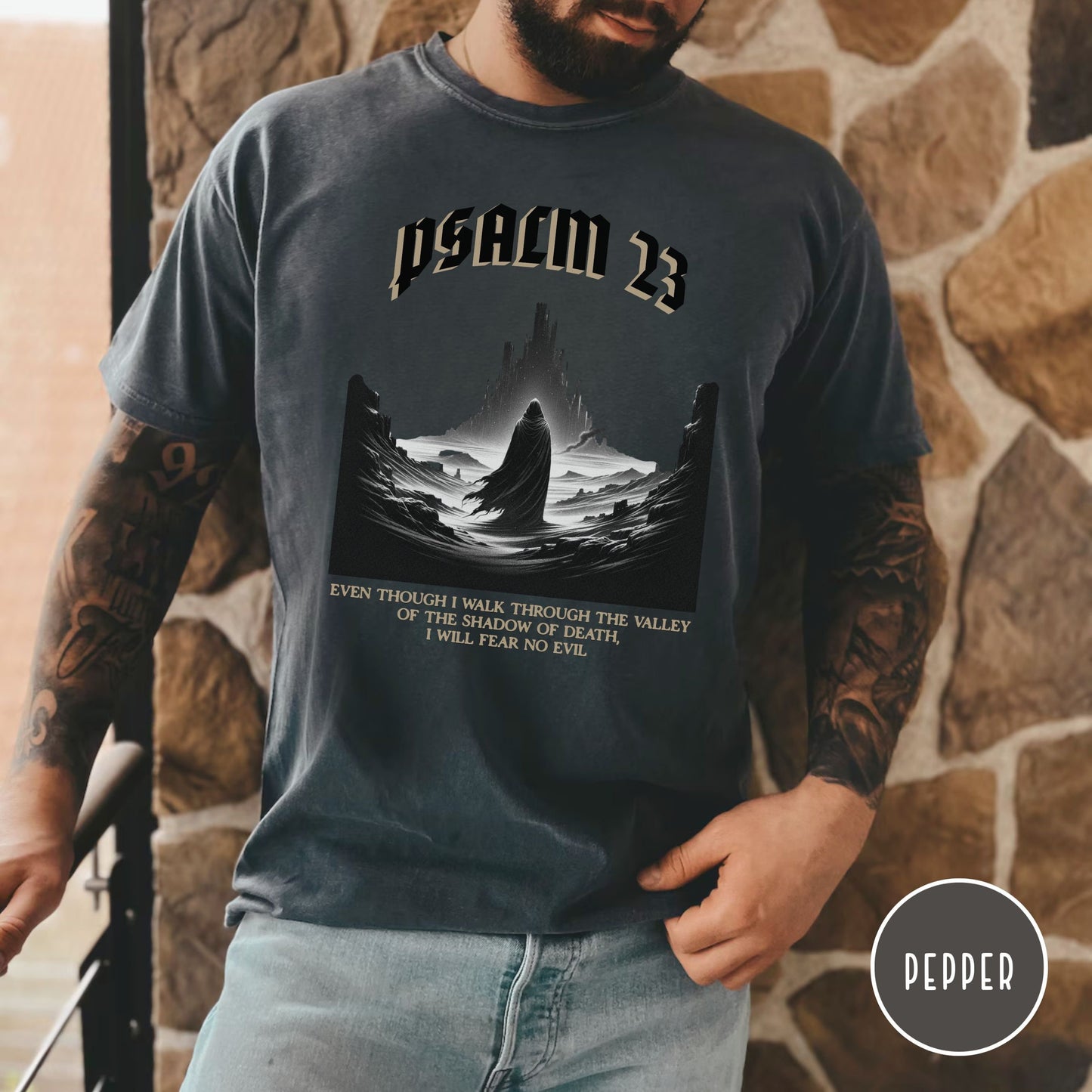 Christian Shirt for Men, Psalm 23 shirt, Bible verse shirt, faith based shirt, christian dad shirt, Mens Christian Comfort Colors shirt
