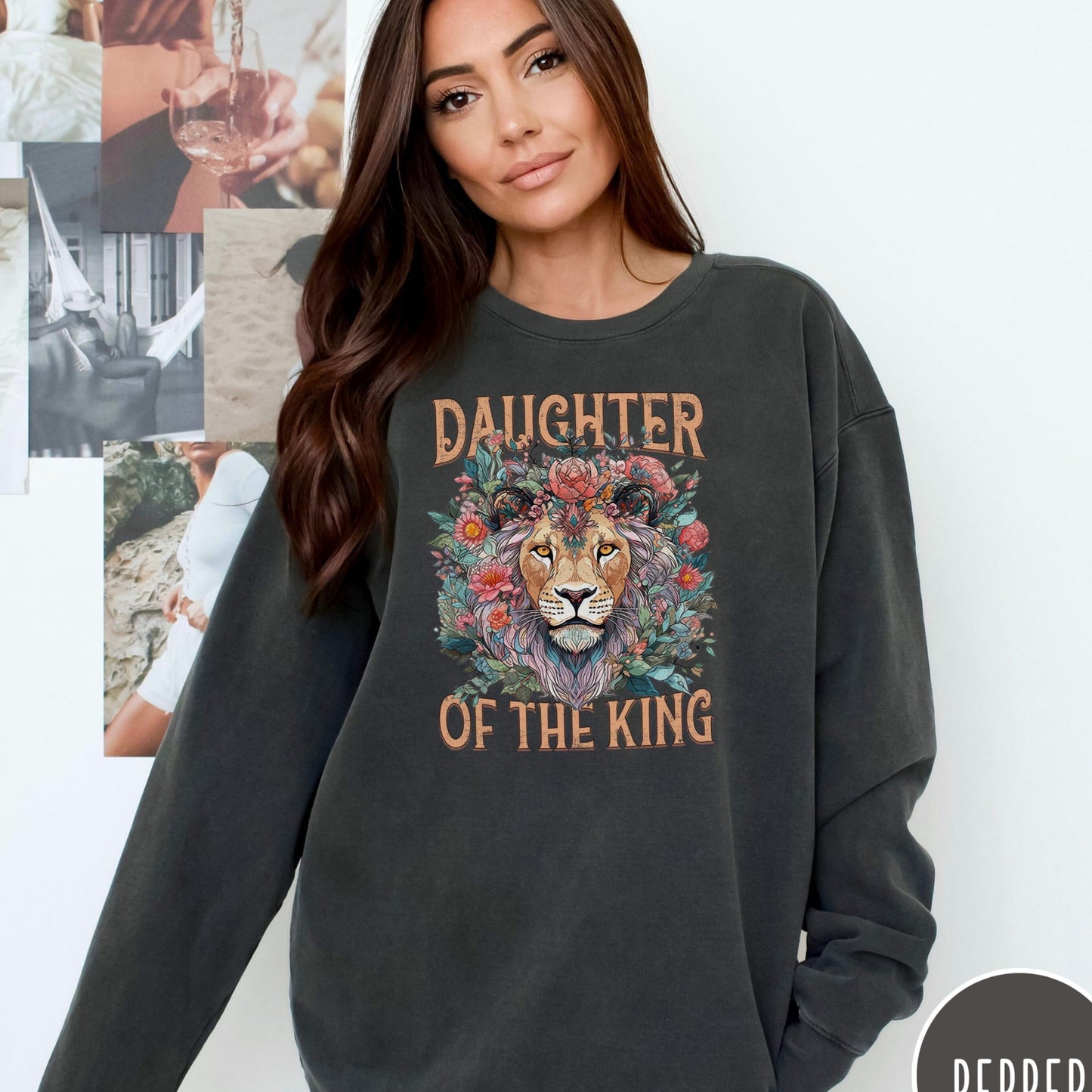 Christian Comfort Colors® Sweatshirt, Trendy Christian apparel, Christian Crewneck, Bible Verse Sweatshirt, Daughter of the King Sweatshirt