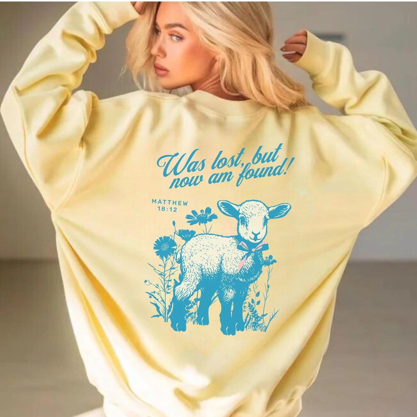 But Now I'm Found Sweatshirt, Lost Sheep Bible Verse Crewneck, Comfort Colors Christian Sweatshirt, Jesus crewneck, Faith Based Clothing