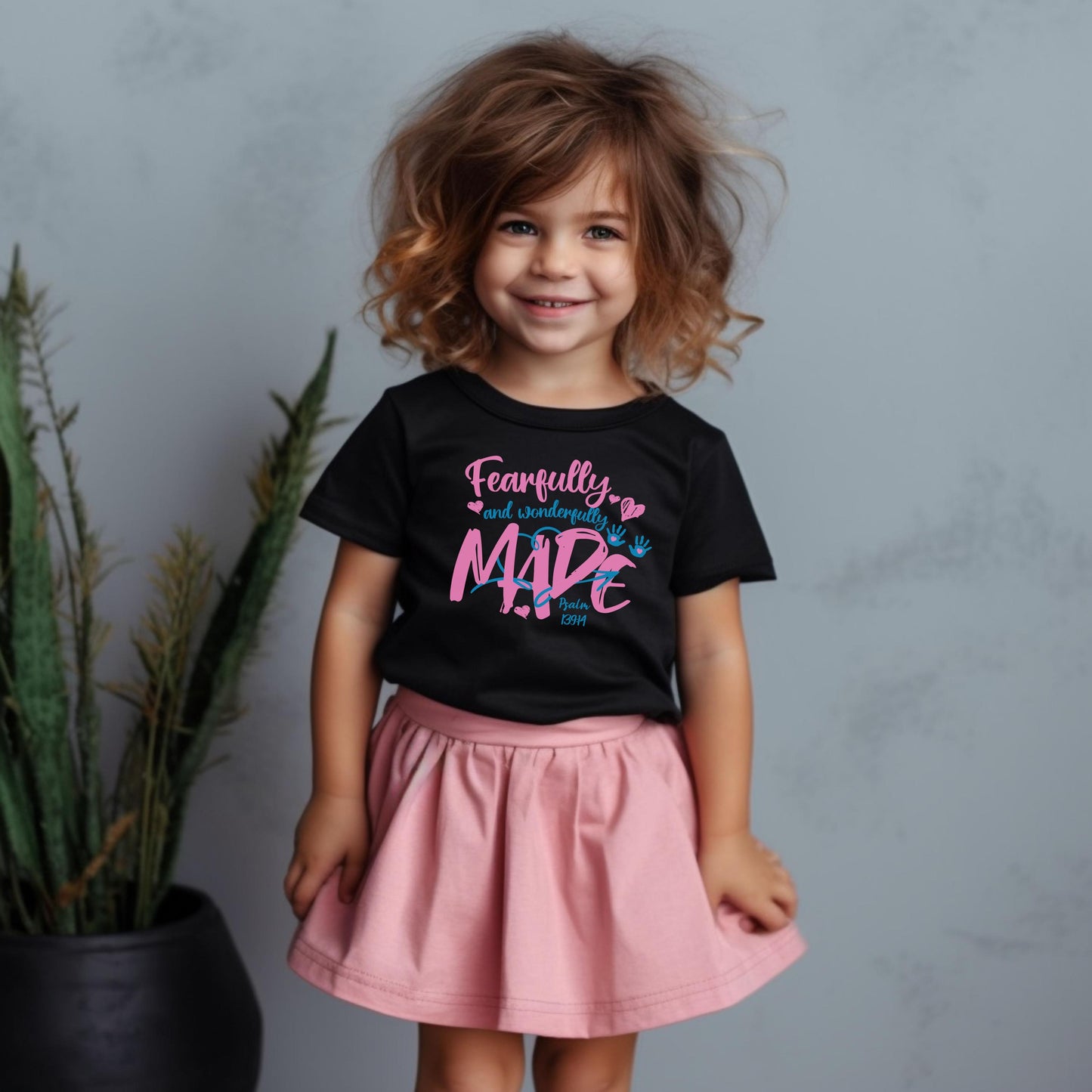 Fearfully and Wonderfully Made Tee, Christian Kids Shirt, Bible Verse Shirt, Christian Youth gift, Kids Christian Tee, kids Jesus Tshirt