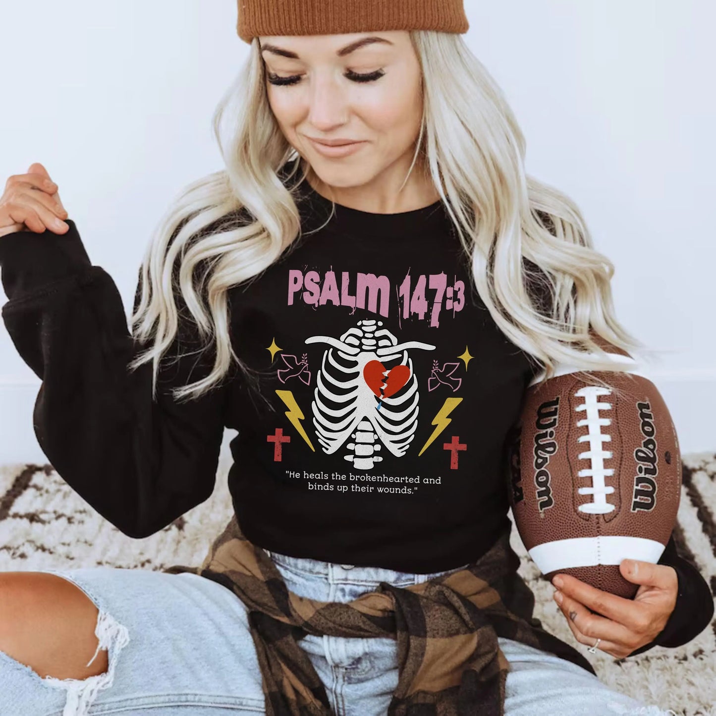 Psalm 147 Sweatshirt, Bible Verse Sweatshirt, Religious Sweatshirt, Trendy Christian shirt, Jesus Love Sweatshirt, Faith Based Sweatshirt