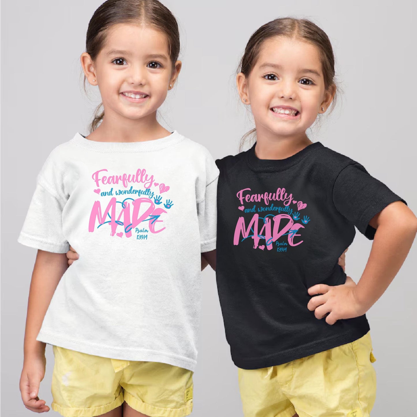 Fearfully and Wonderfully Made Tee, Christian Kids Shirt, Bible Verse Shirt, Christian Youth gift, Kids Christian Tee, kids Jesus Tshirt
