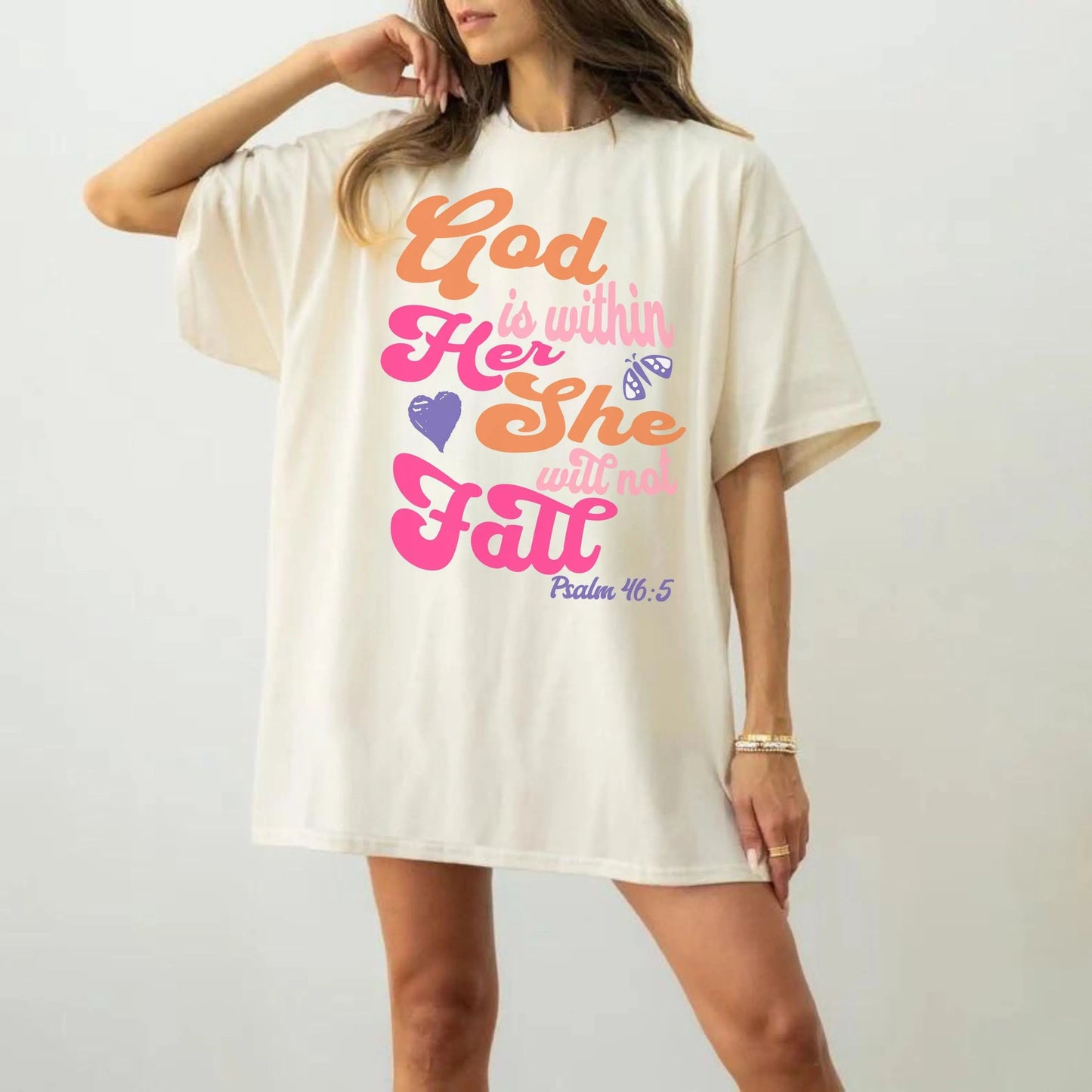 Psalm 46:5 Shirt, Comfort Colors® Christian Shirt, Christian Gifts, Inspirational Shirt, Religious Shirt, Bible Verse Shirt, church girl tee