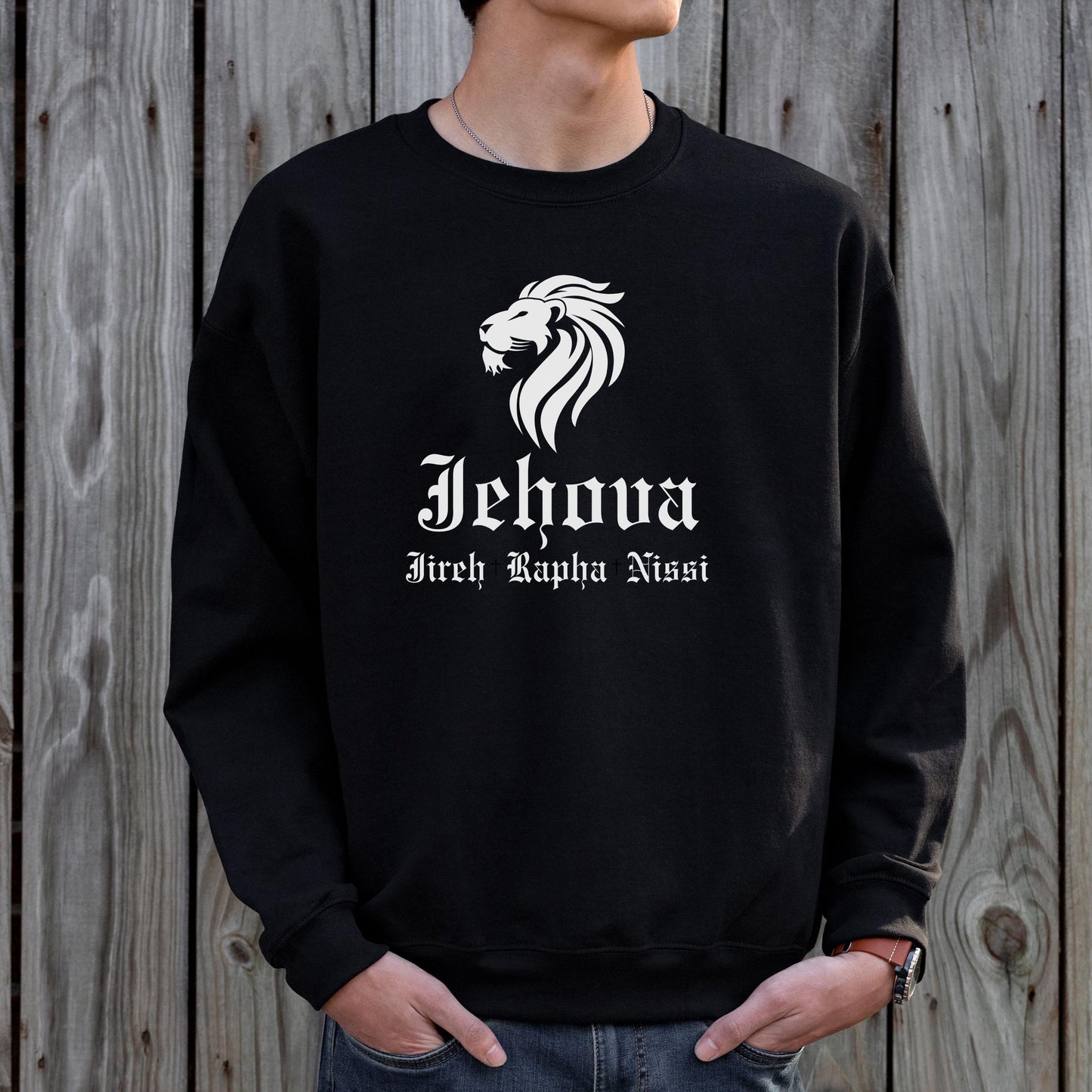 Jehova Jireh Sweatshirt, Mens Christian Sweatshirt, Jesus Loves You Sweatshirt, Christian Gift, Christian Merch, Bible Study Sweatshirt
