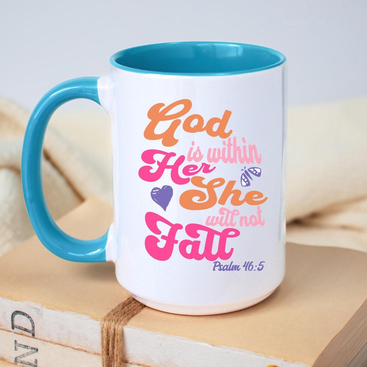 God is Within Her Coffee Mug | Psalm 46:5 Scripture Coffee Mug | Christian Mug | Bible Verse Mug | Positive Coffee Mug | Bible Study Gift