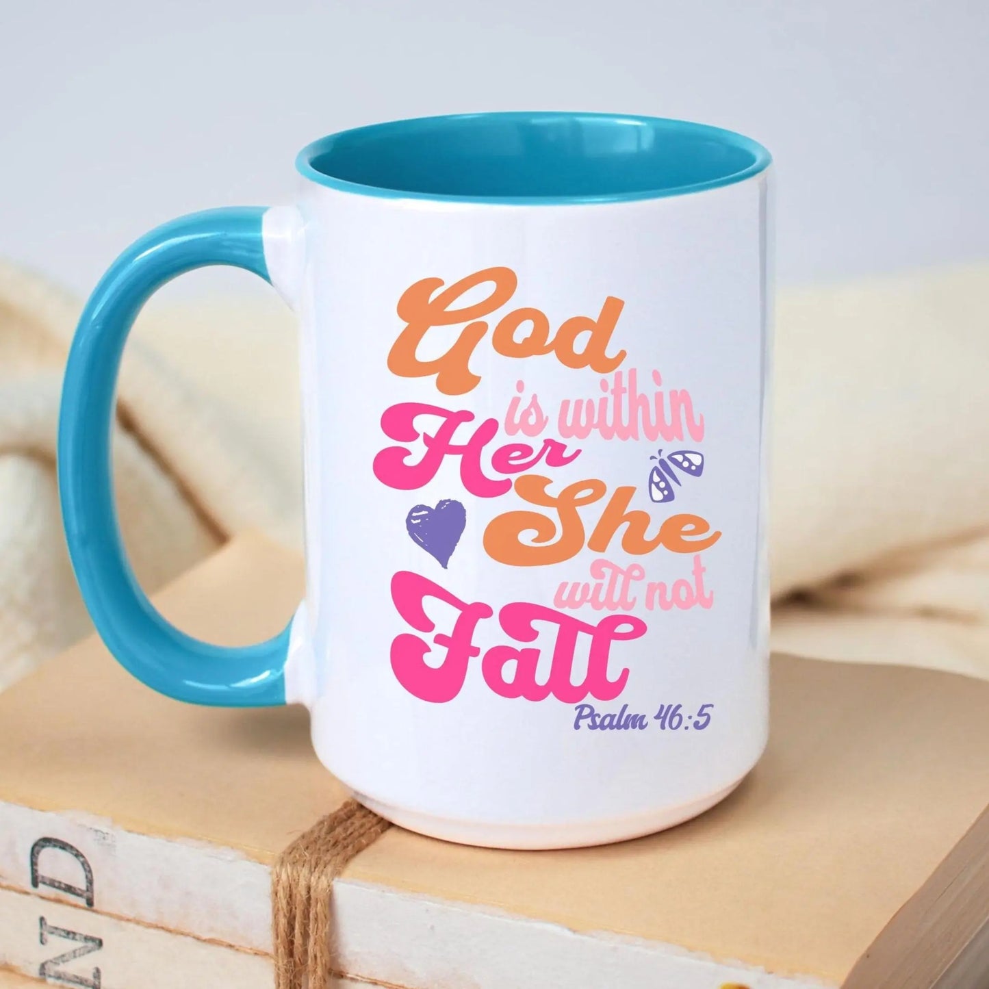 God is Within Her Coffee Mug | Psalm 46:5 Scripture Coffee Mug | Christian Mug | Bible Verse Mug | Positive Coffee Mug | Bible Study Gift