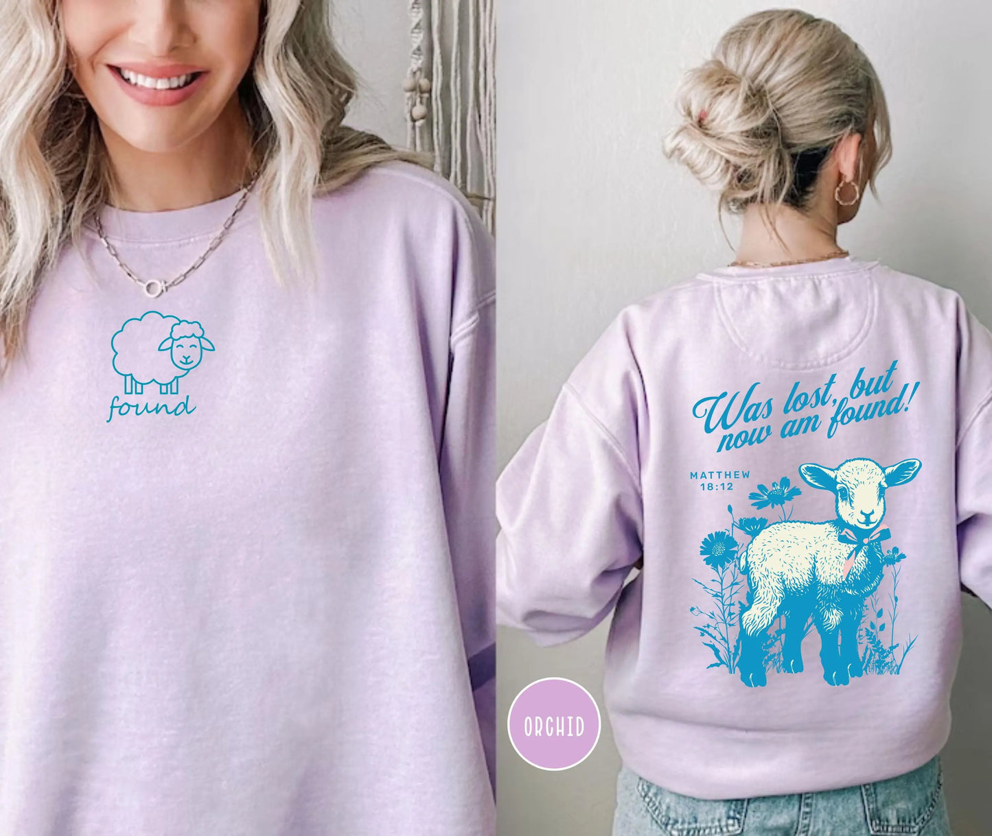 But Now I'm Found Sweatshirt, Lost Sheep Bible Verse Crewneck, Comfort Colors Christian Sweatshirt, Jesus crewneck, Faith Based Clothing