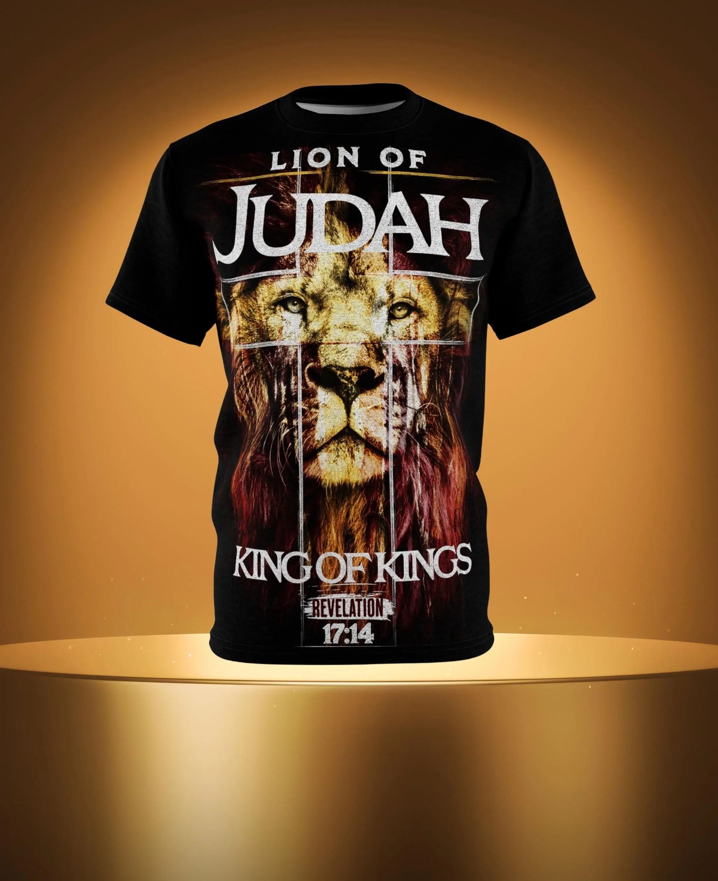 Lion of Judah Graphic T-shirt, King of Kings T-Shirt, Religious Gift for Him, Christian Shirt for Men, Lion Shirt, Christian Streetwear