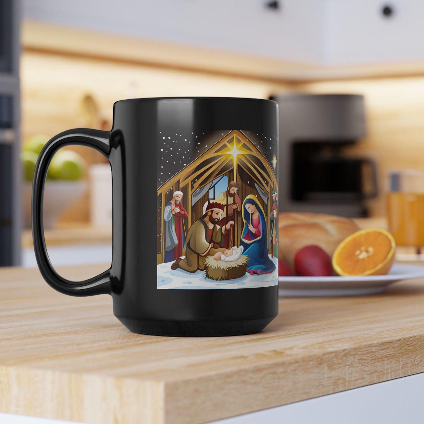 Nativity Mug, Merry Christmas Mugs, Holiday Mug, Christmas Gift, Hot Chocolate Mug, Christmas Decor, mugs for christians, Jesus Coffee Mug