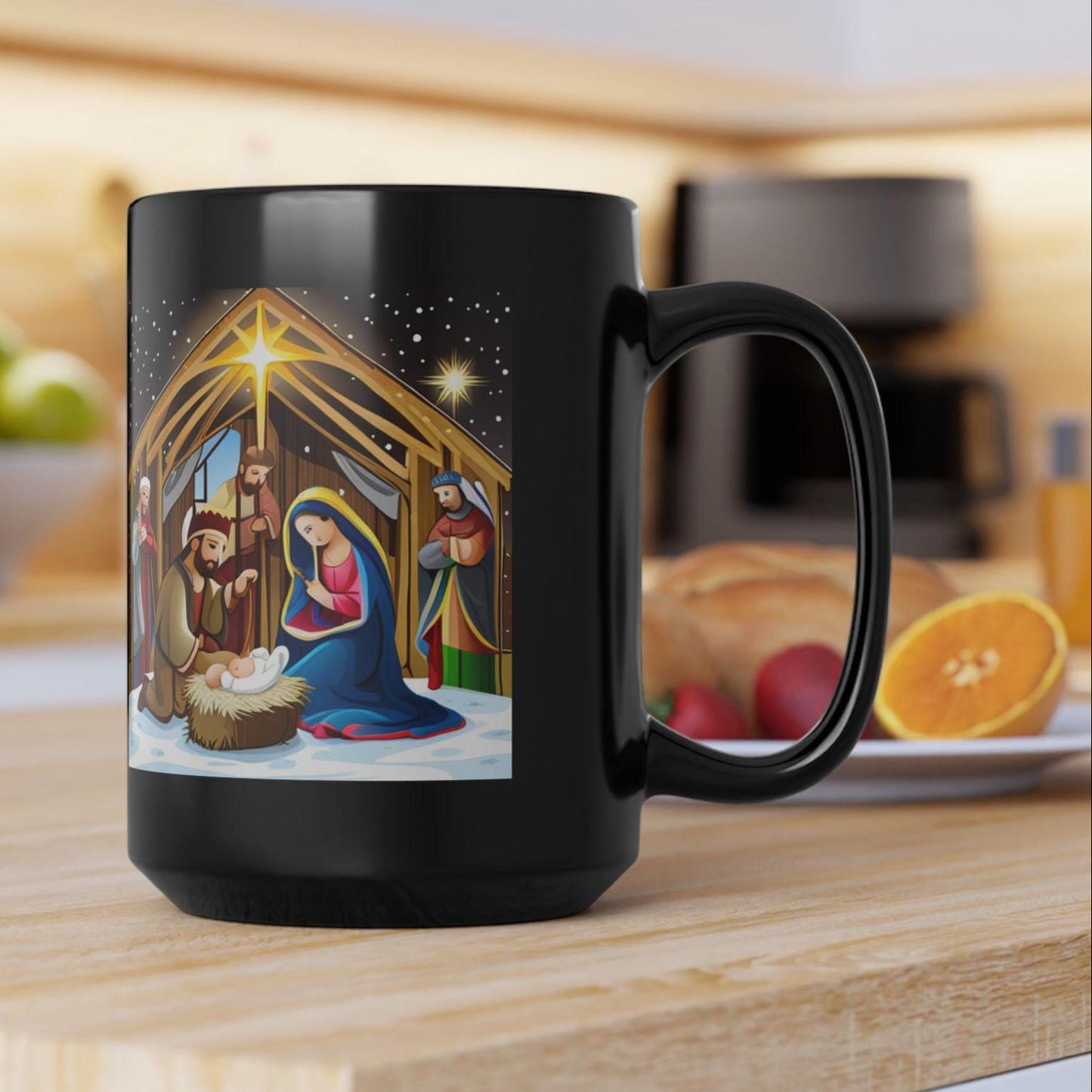 Nativity Mug, Merry Christmas Mugs, Holiday Mug, Christmas Gift, Hot Chocolate Mug, Christmas Decor, mugs for christians, Jesus Coffee Mug