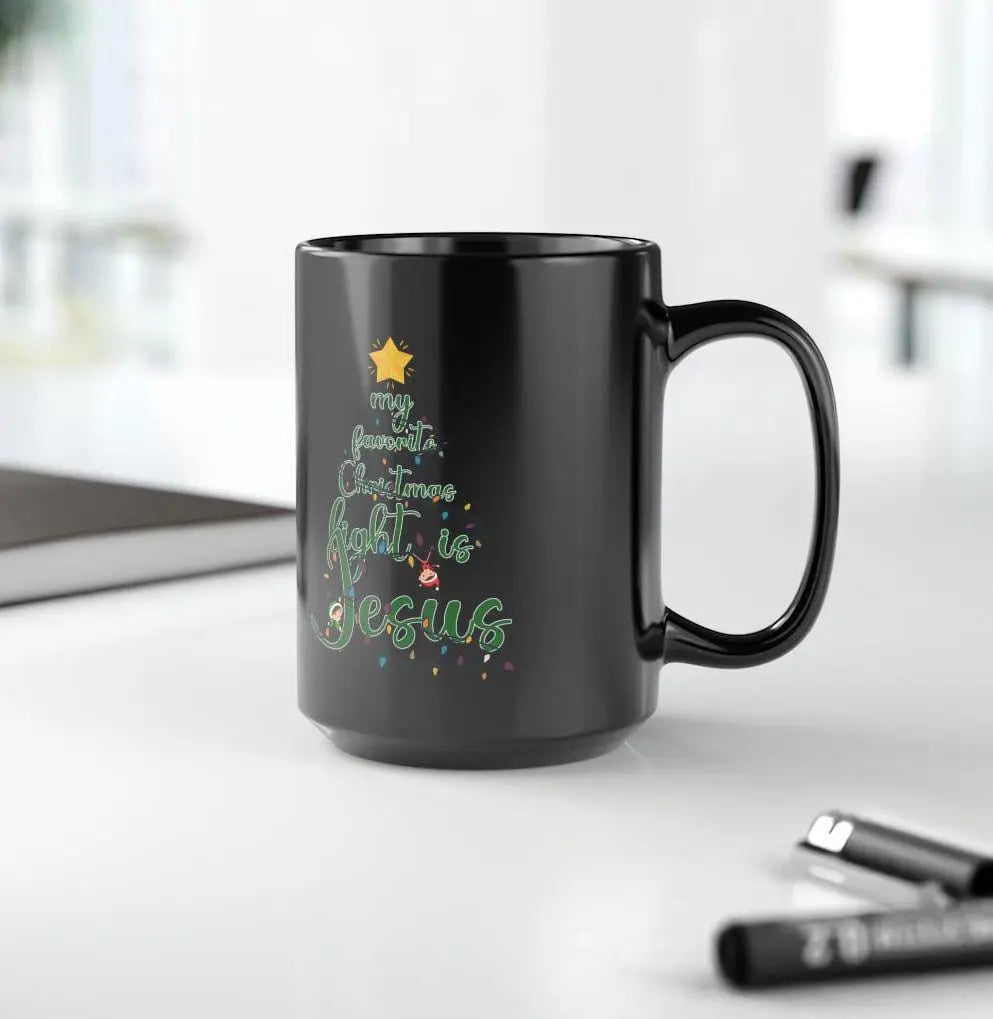 Christian Christmas Coffee Mug, Christmas Tree mug, christian coffee mug, reason for the season, Holiday Mug Gift, Holiday Christmas Mug