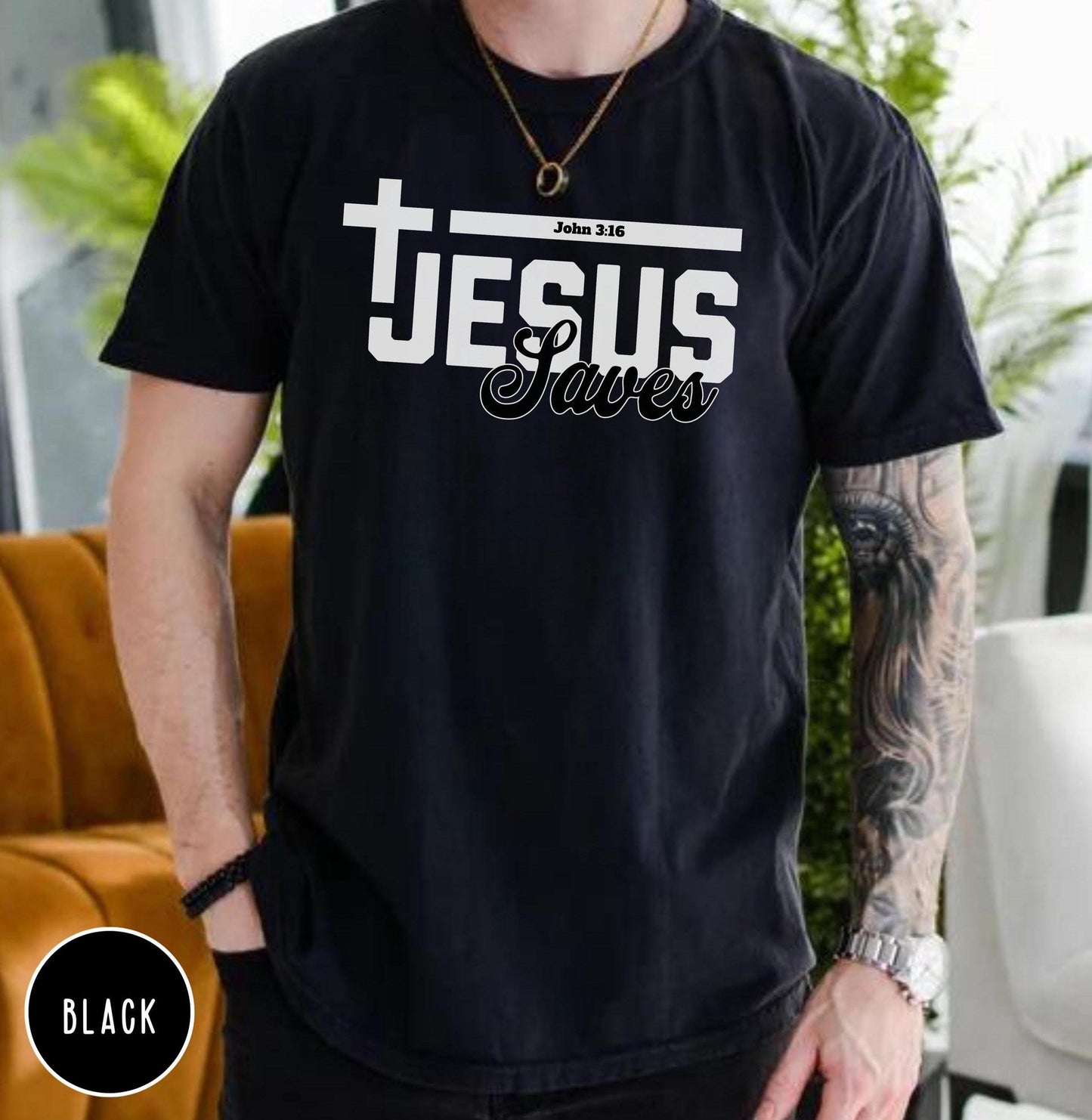 Jesus Saves T-shirt, Mens Christian Shirts, Boho Christians T Shirts, Bible Verse Shirt, Trendy Religious Shirt, Vintage Christians T Shirt