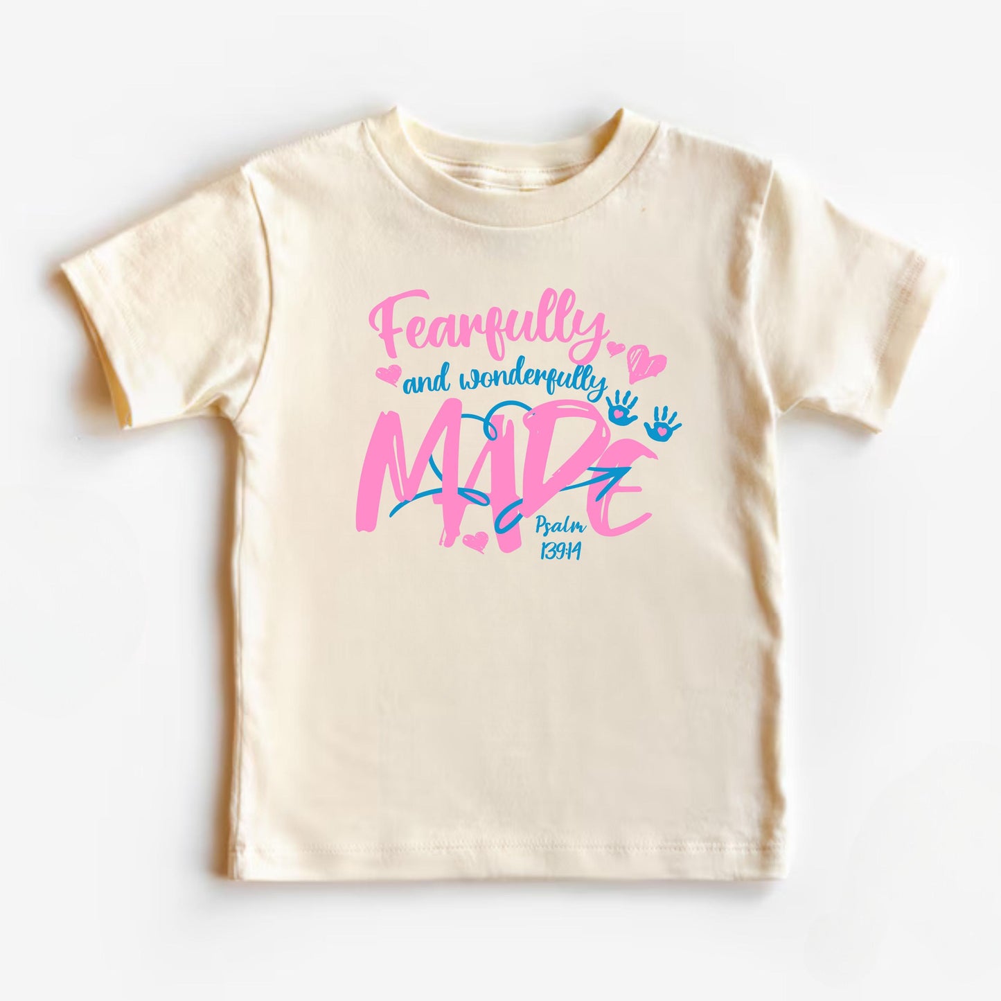 Fearfully and Wonderfully Made Tee, Christian Kids Shirt, Bible Verse Shirt, Christian Youth gift, Kids Christian Tee, kids Jesus Tshirt