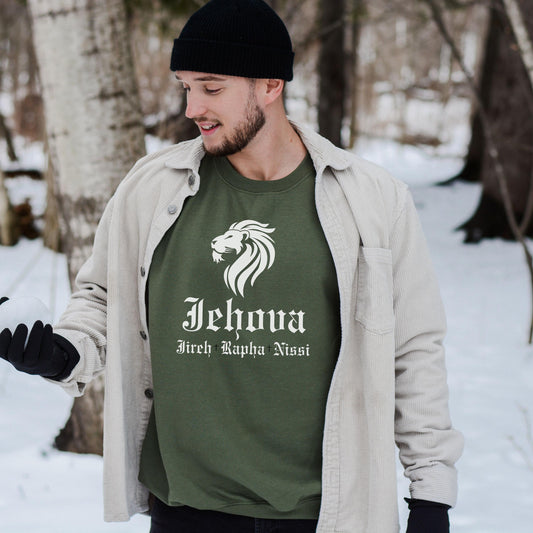 Jehova Jireh Sweatshirt, Mens Christian Sweatshirt, Jesus Loves You Sweatshirt, Christian Gift, Christian Merch, Bible Study Sweatshirt