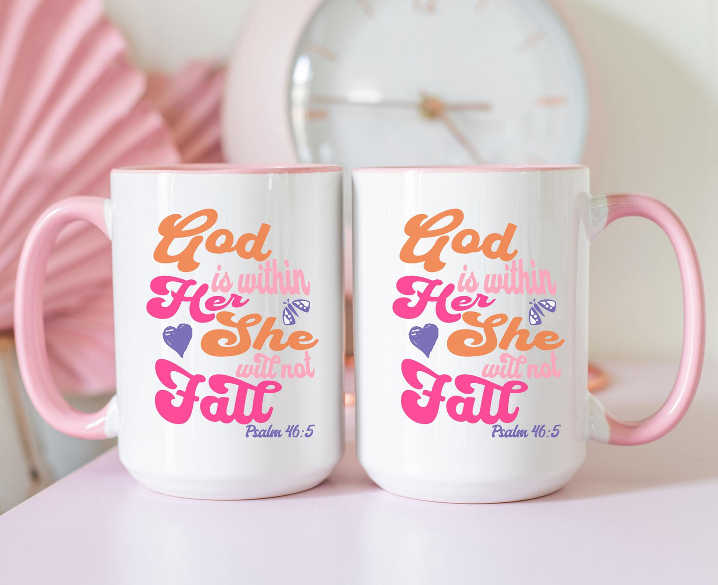 God is Within Her Coffee Mug | Psalm 46:5 Scripture Coffee Mug | Christian Mug | Bible Verse Mug | Positive Coffee Mug | Bible Study Gift