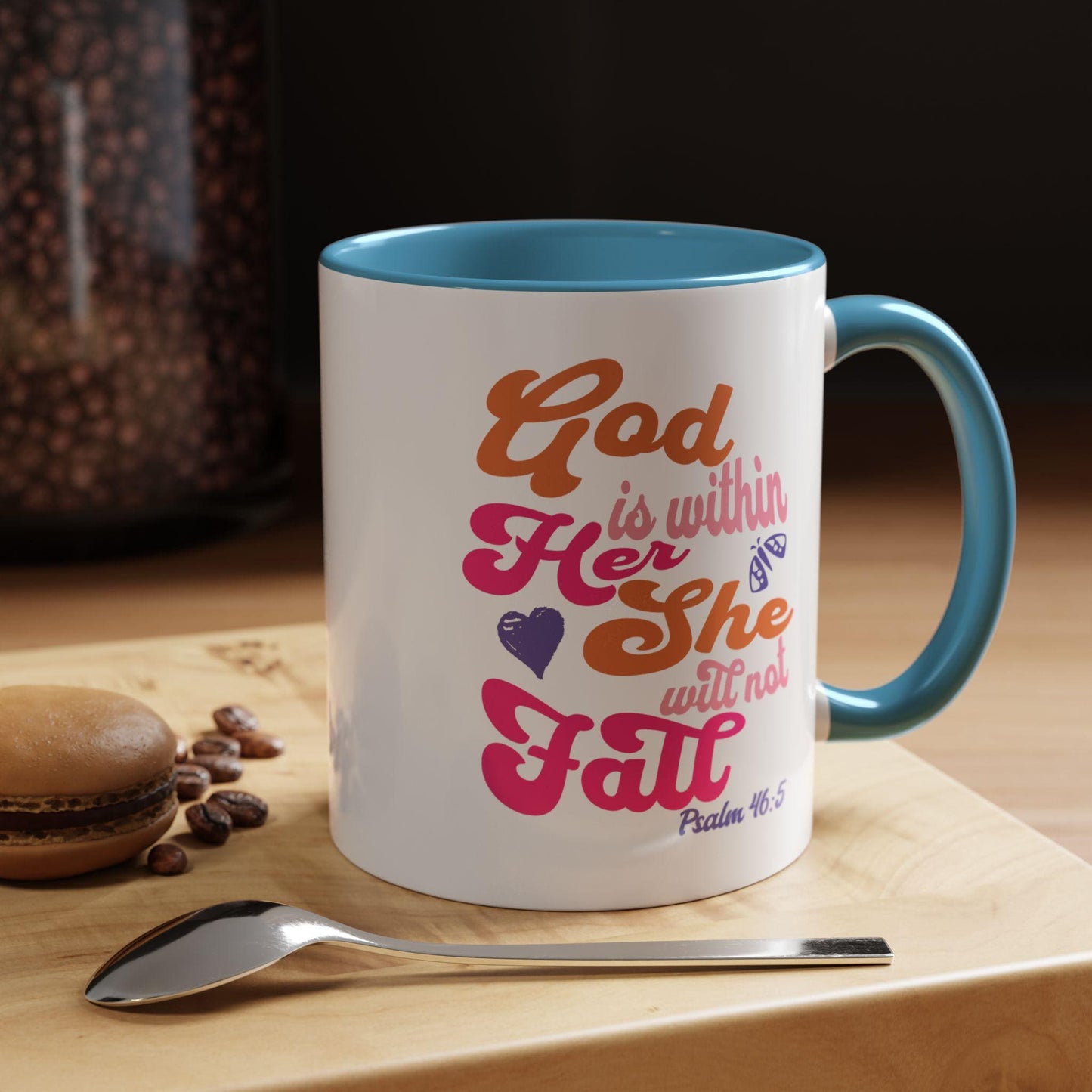 God is Within Her Coffee Mug | Psalm 46:5 Scripture Coffee Mug | Christian Mug | Bible Verse Mug | Positive Coffee Mug | Bible Study Gift
