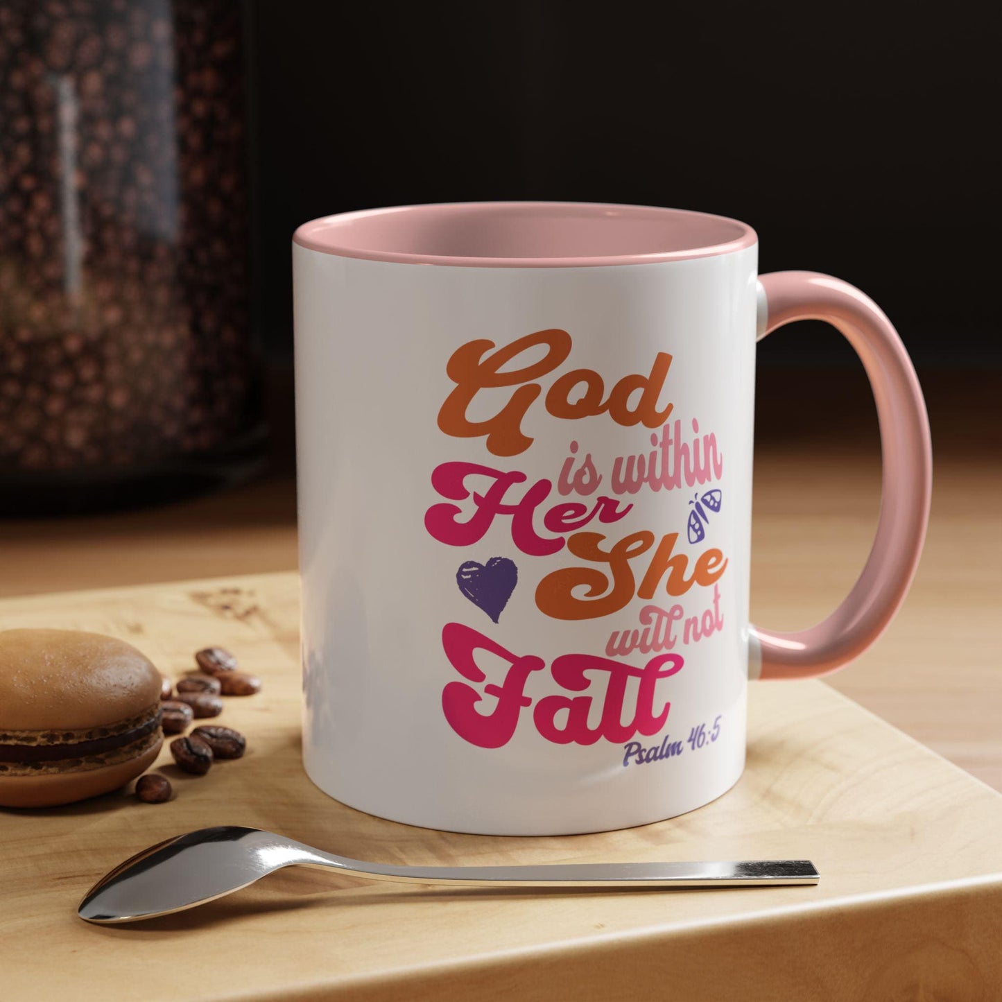 God is Within Her Coffee Mug | Psalm 46:5 Scripture Coffee Mug | Christian Mug | Bible Verse Mug | Positive Coffee Mug | Bible Study Gift