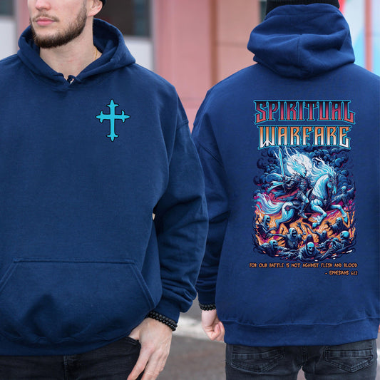 Spiritual Warfare Hoodie, Men's Christian Hoodie, Bible Verse Hoodie, Christian Streetwear, Jesus Hoodie, Christian Sweatshirt, Faith Hoodie