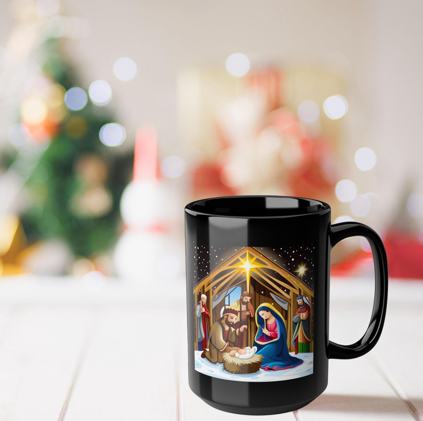 Nativity Mug, Merry Christmas Mugs, Holiday Mug, Christmas Gift, Hot Chocolate Mug, Christmas Decor, mugs for christians, Jesus Coffee Mug