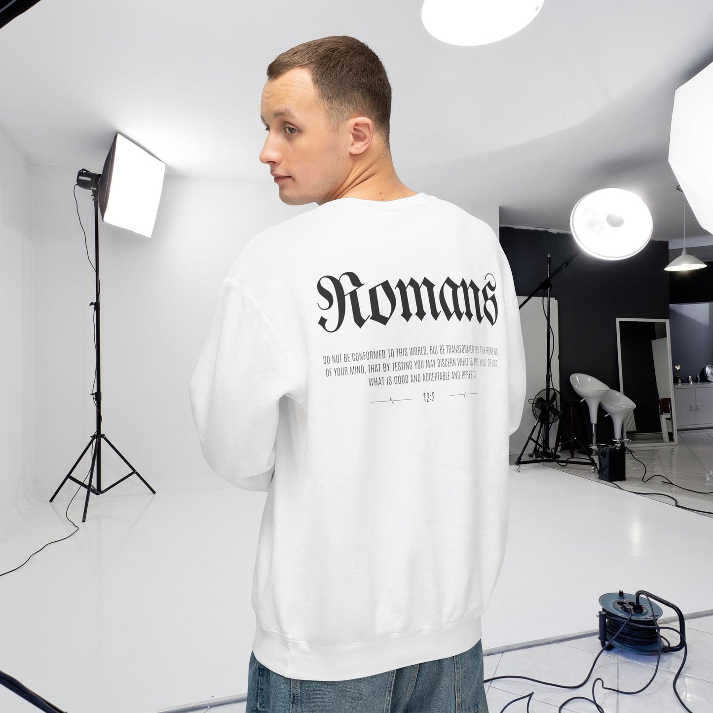 Mens Christian Comfort Colors Sweatshirt, Romans 12:2 Sweatshirt, Faith Sweatshirt, Jesus Sweatshirt, christian merch, Mens Christian Hoodie