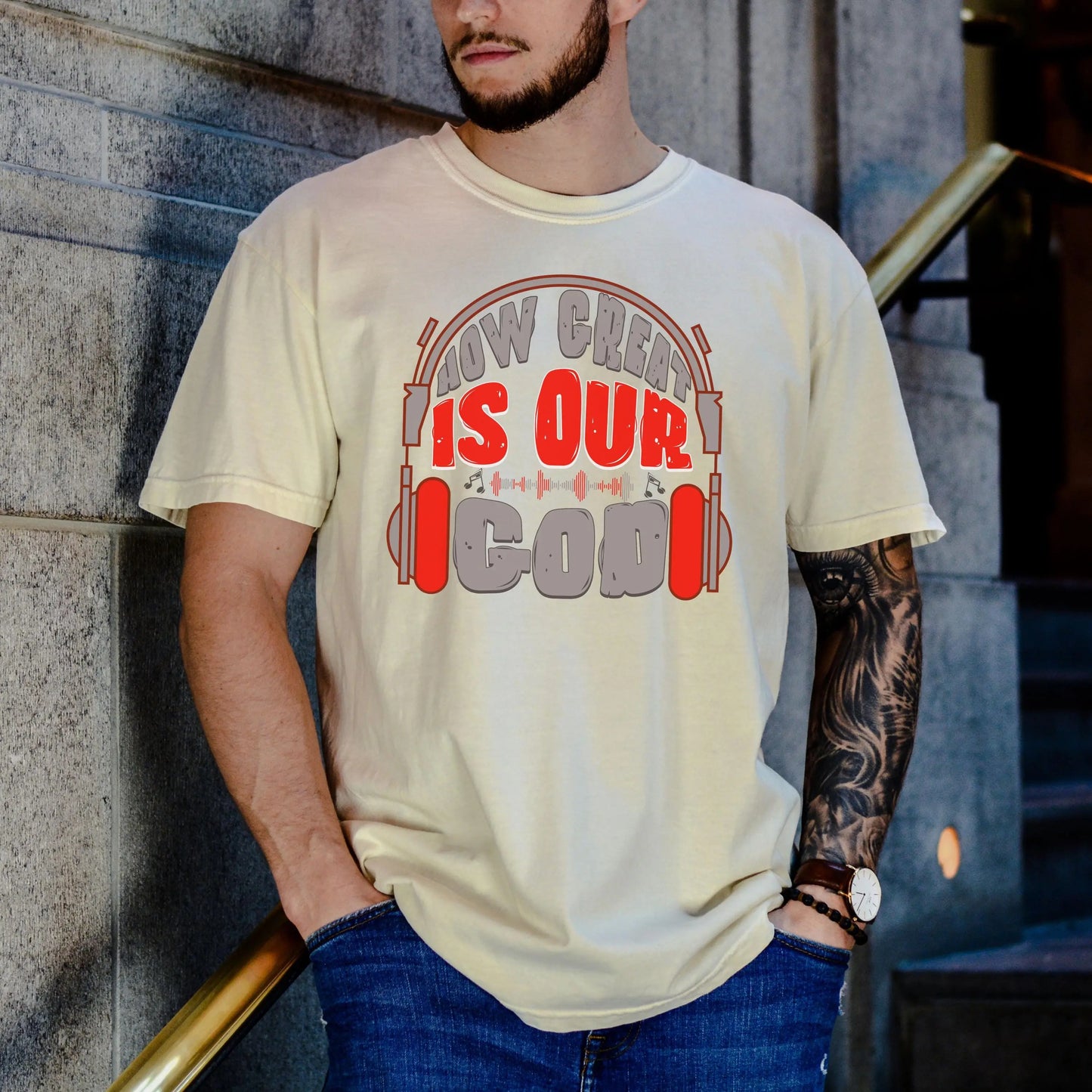 How Great is our God, worship leader shirt, worship leader gift, trendy christian tee, made to worship, faith based tee, Joyful Noise Tshirt