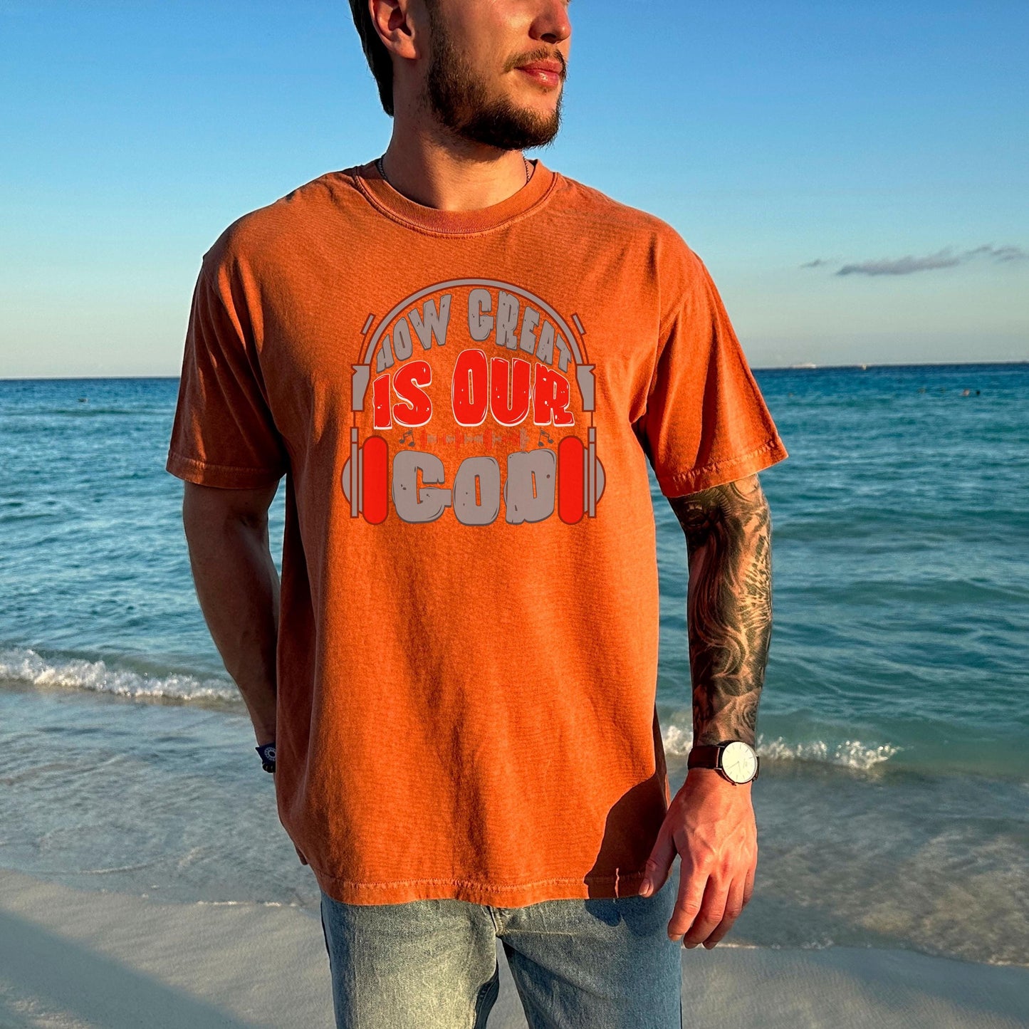 How Great is our God, worship leader shirt, worship leader gift, trendy christian tee, made to worship, faith based tee, Joyful Noise Tshirt