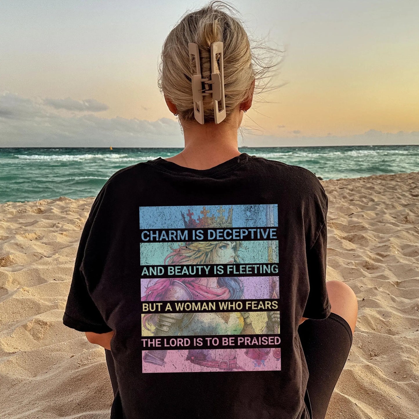 Proverbs 31:30 Women's Comfort Colors T-Shirt, womens christian clothing, Christian Bible Verse Shirt, Religious Graphic Top, Faith Tshirt