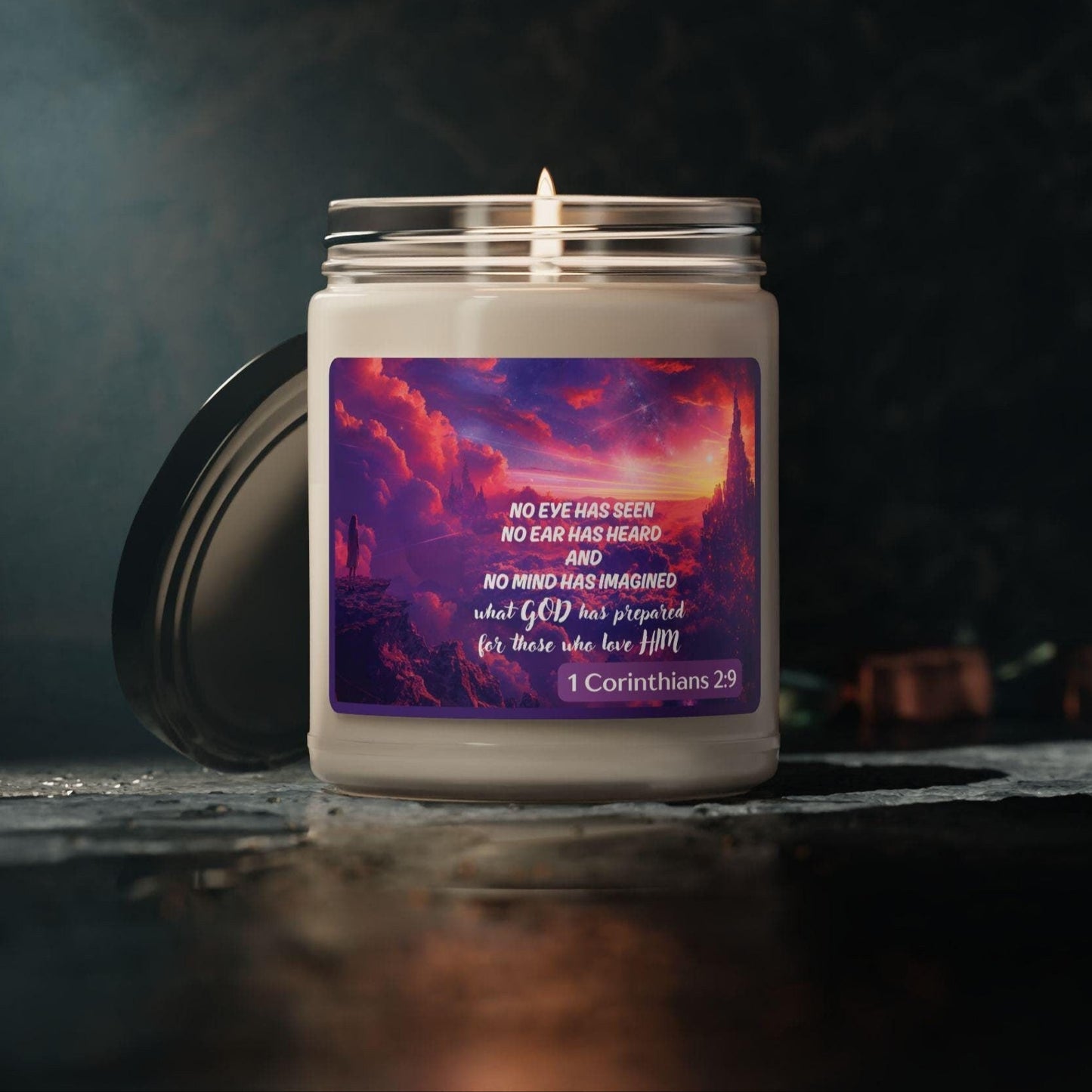 Christian Scented Soy Candle, Bible Verse Gift, Religious Home Decor, Prayer Candle, Religious Gift, Christian Gift, Bible Verse Candle