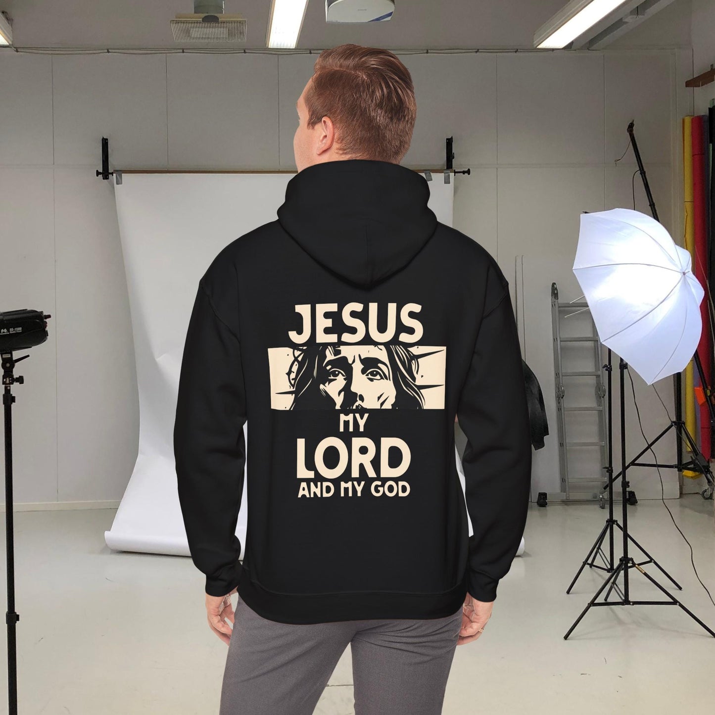 Jesus is Lord Hoodie, Christian Bible Verse Hoodie, Men's Christian hoodie, Religious Graphic Hoodie, Christian dad gift, Faith Gift for Men