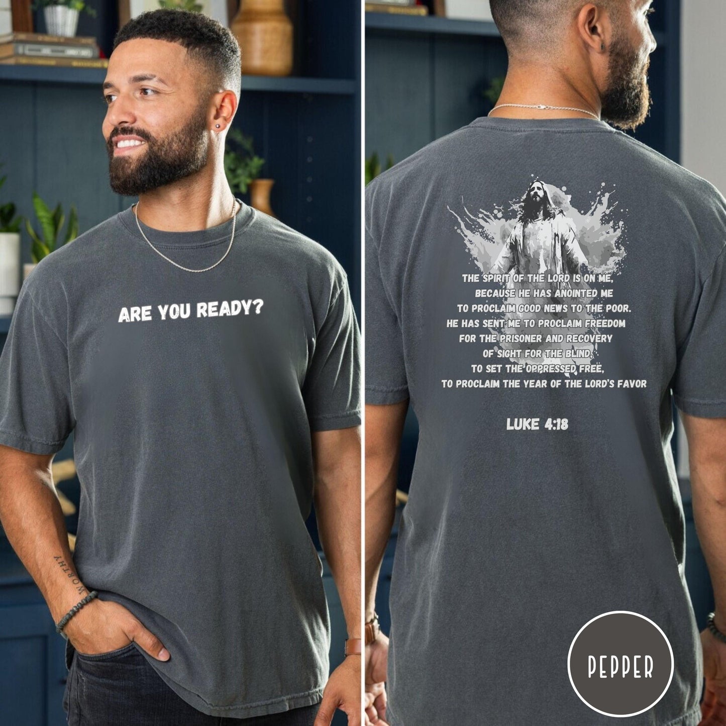 Mens christian tee shirt, Christian Comfort Colors Men's T-shirt, cool christian tee, Mens Christian Gift, Trendy Christian apparel