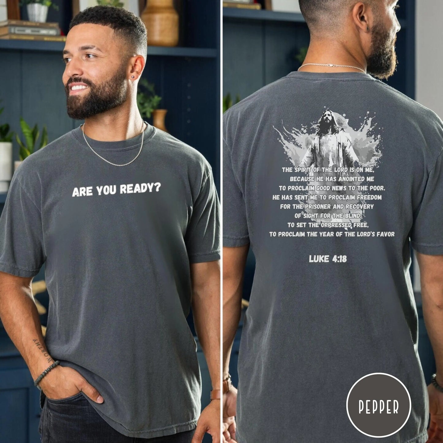 Mens christian tee shirt, Christian Comfort Colors Men's T-shirt, cool christian tee, Mens Christian Gift, Trendy Christian apparel