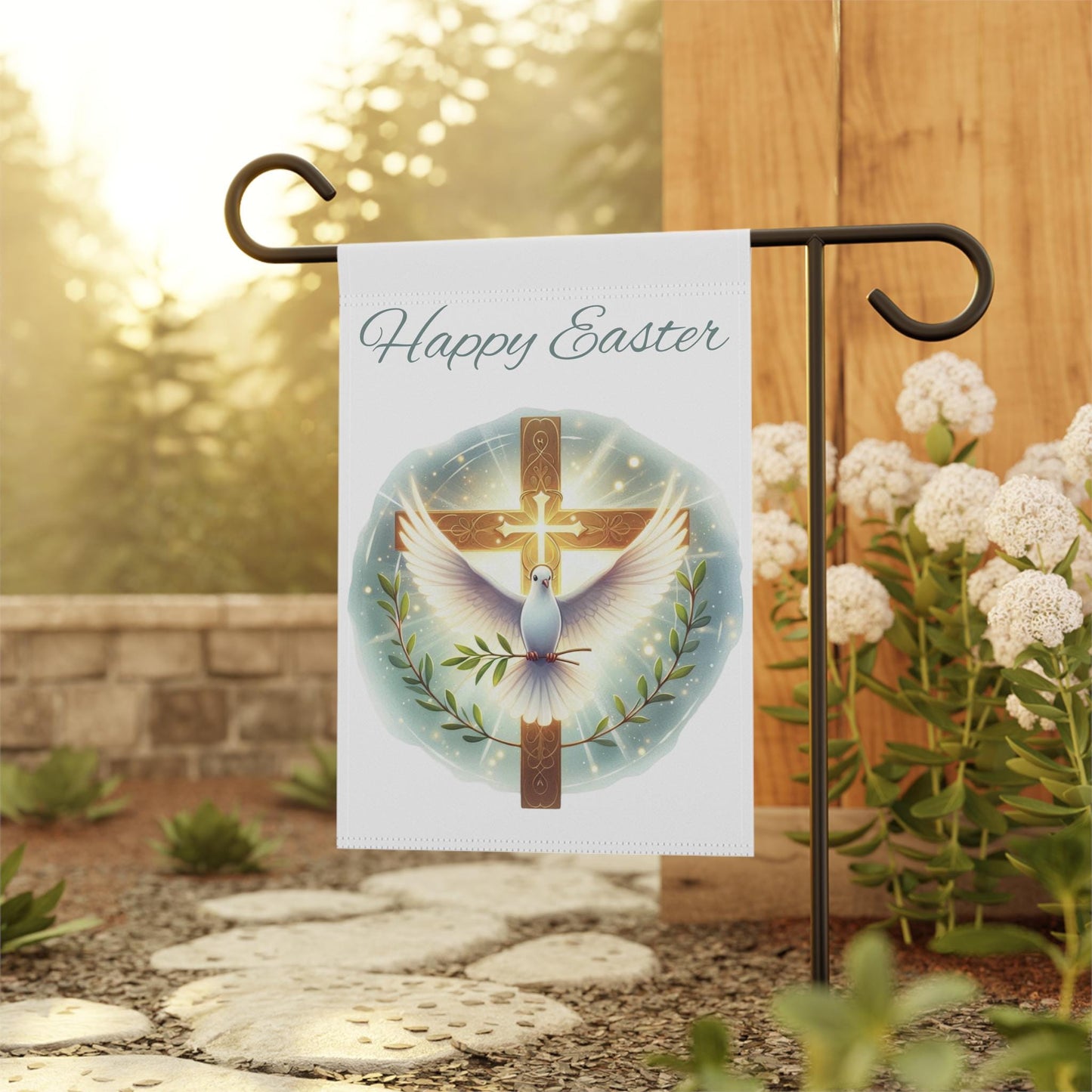 Easter Banner, Christian yard sign, Easter Decor, He is risen banner, Christian Garden, Christian Yard Flag, Christian Housewarming gift
